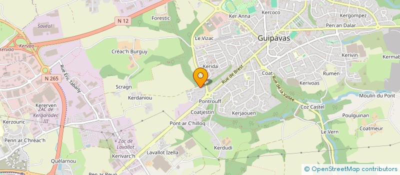 localisation de l'entreprise EM2C INVEST  GUIPAVAS