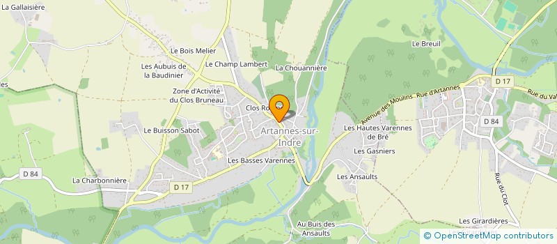 localisation de l'entreprise EM2R  ARTANNES-SUR-INDRE