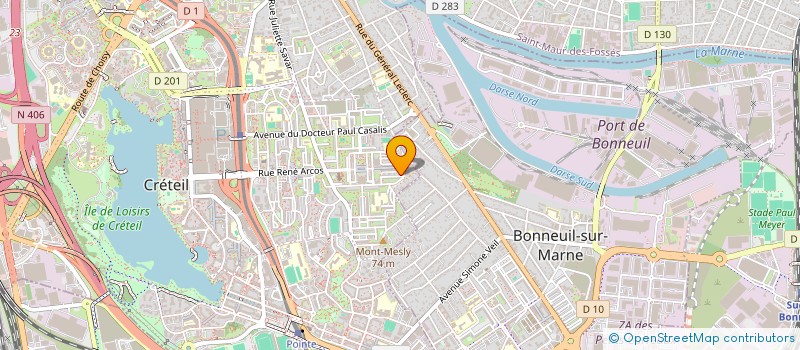 localisation de l'entreprise EMA 2007  CRETEIL