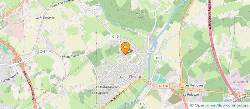 localisation de l'entreprise EMA  YVRE L'EVEQUE