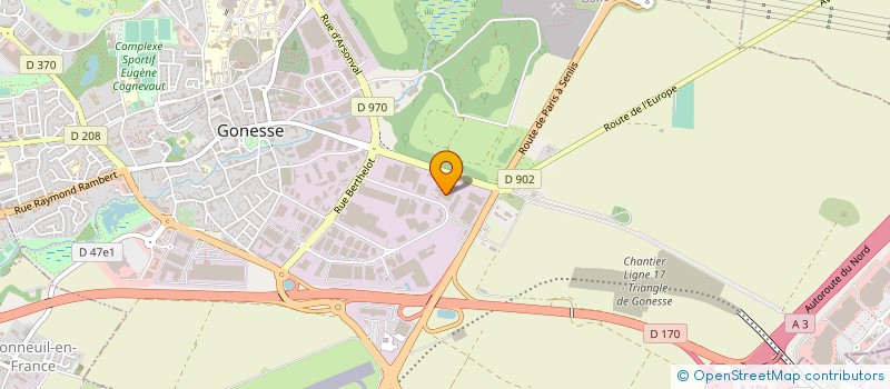 localisation de l'entreprise EMA à GONESSE