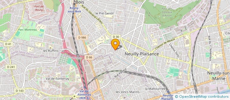 localisation de l'entreprise EMA à ROSNY-SOUS-BOIS