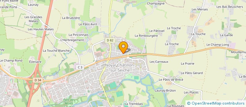 localisation de l'entreprise EMA à NOYAL-CHATILLON-SUR-SEICHE