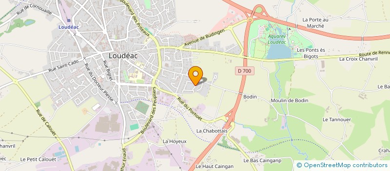 localisation de l'entreprise EMA à LOUDEAC