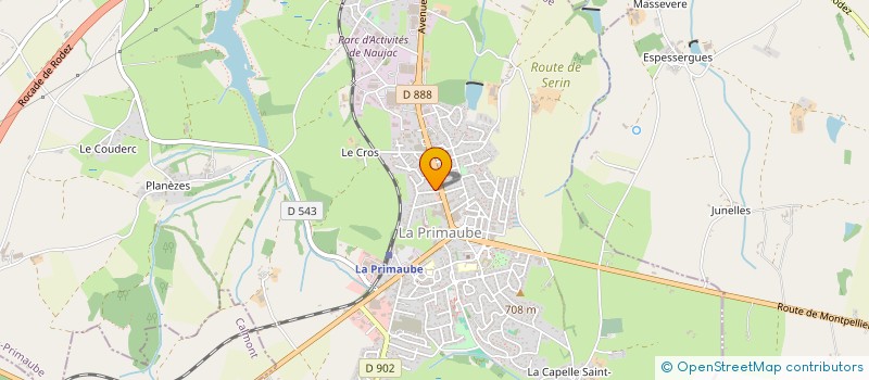 localisation de l'entreprise EMA  LUC-LA-PRIMAUBE