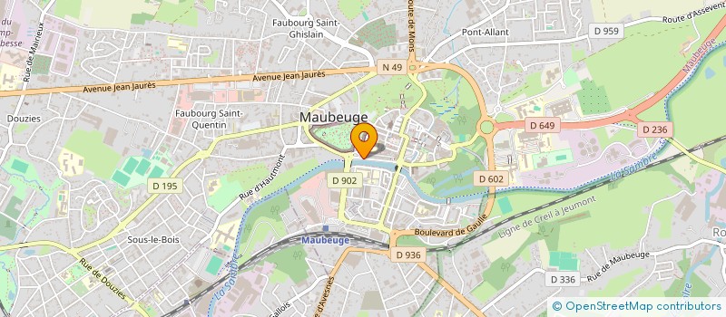 localisation de l'entreprise EMA ASSURANCES MAUBEUGE  MAUBEUGE