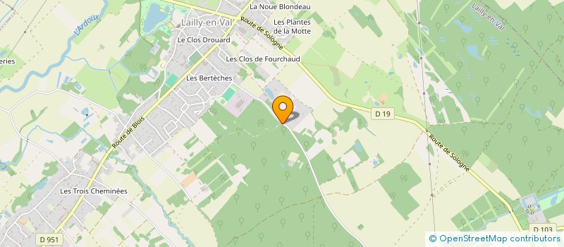 localisation de l'entreprise EMA PHARMACEUTICALS à LAILLY-EN-VAL