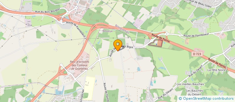 localisation de l'entreprise EMA PRODUCTION  BOUAYE