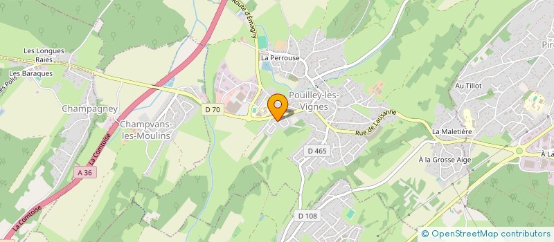 localisation de l'entreprise EMAA IMMO  POUILLEY-LES-VIGNES