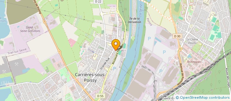 localisation de l'entreprise EMAC COUVERTURE  CARRIERES-SOUS-POISSY