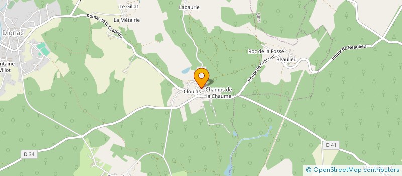 localisation de l'entreprise EMADEL à DIGNAC