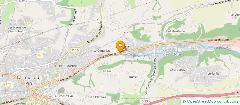 localisation de l'entreprise EMAILLERIE D'OULLINS à SAINT-CLAIR-DE-LA-TOUR