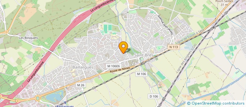 localisation de l'entreprise EMANUTRITION à BAILLARGUES
