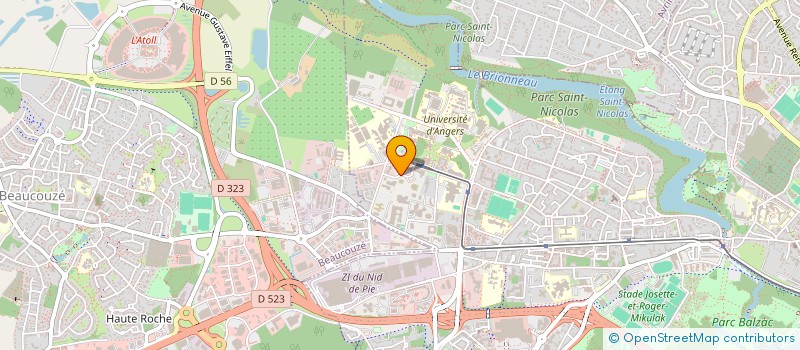 localisation de l'entreprise EMASOFTS à ANGERS