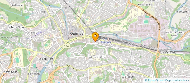 localisation de l'entreprise EMATIS à QUIMPER