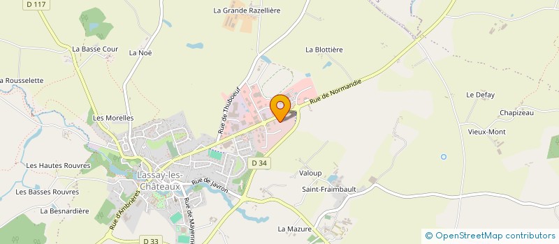 localisation de l'entreprise EMATRANS à LASSAY-LES-CHATEAUX