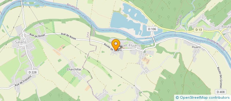 localisation de l'entreprise EMAU  ROSET-FLUANS