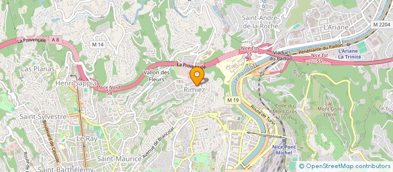 localisation de l'entreprise EMAXT à NICE