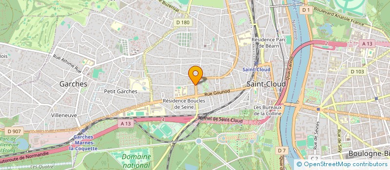localisation de l'entreprise EMB à SAINT-CLOUD