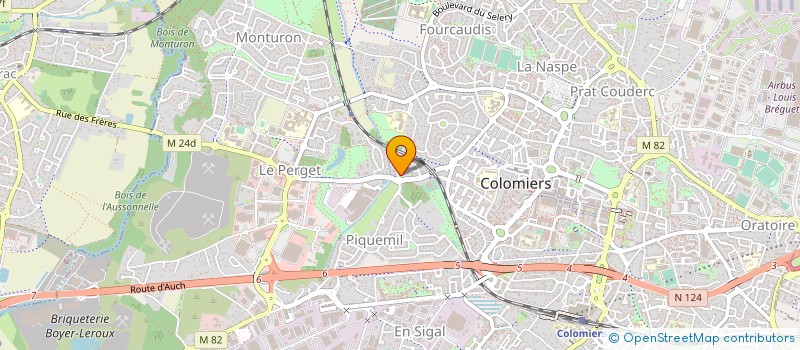 localisation de l'entreprise EMB ELECTRONIQUE MIDI PYRENEES à COLOMIERS