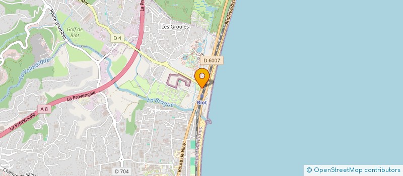 localisation de l'entreprise EMB PROD à ANTIBES
