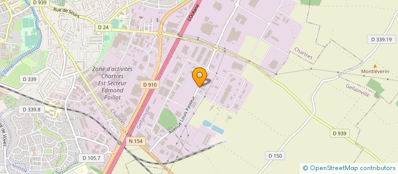 localisation de l'entreprise EMBAL'FETES 41 à GELLAINVILLE