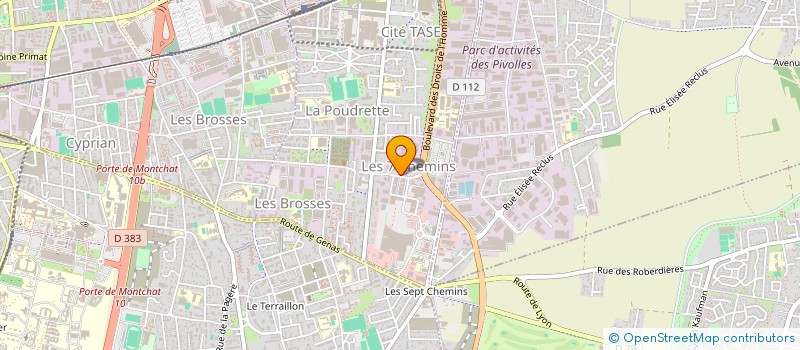 localisation de l'entreprise EMBALFOUR à VAULX-EN-VELIN