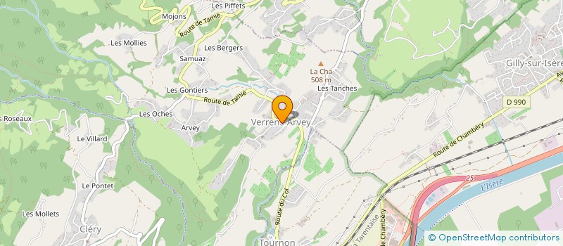 localisation de l'entreprise EMBALLAGE CONCEPT à VERRENS-ARVEY