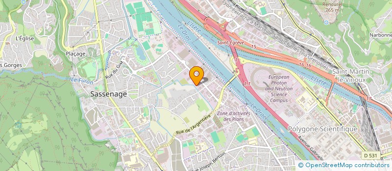 localisation de l'entreprise EMBALLAGE INDUSTRIEL DE GRENOBLE à SASSENAGE