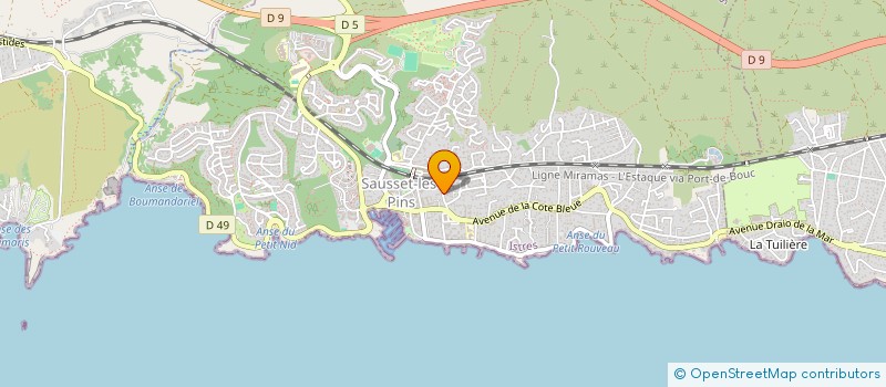 localisation de l'entreprise EMBALLAGE MARITIME INTERNATIONAL  SAUSSET-LES-PINS