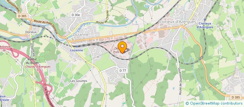 localisation de l'entreprise EMBALLAGE PLASTIQUE CALADOIS à LOZANNE