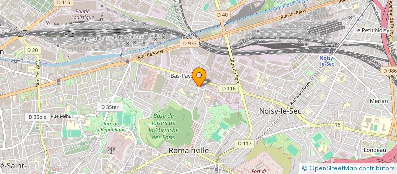 localisation de l'entreprise EMBALLAGE SERVICE à ROMAINVILLE