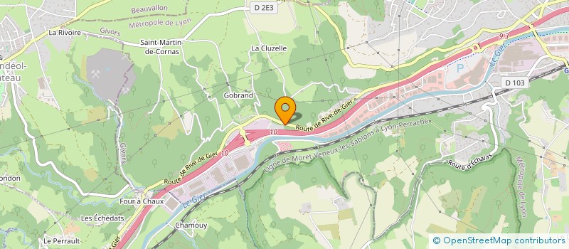 localisation de l'entreprise EMBALLAGES DU GIER  GIVORS