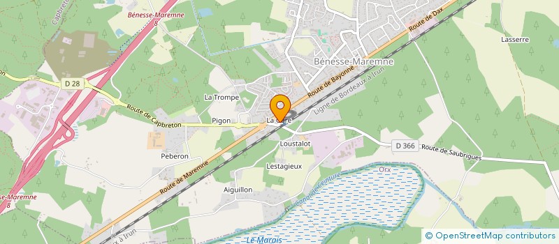 localisation de l'entreprise EMBALLAGES DU MARENSIN à BENESSE-MAREMNE