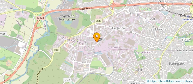 localisation de l'entreprise EMBALLAGES ET CONDITIONNEMENTS DU SUD-OUEST à COLOMIERS