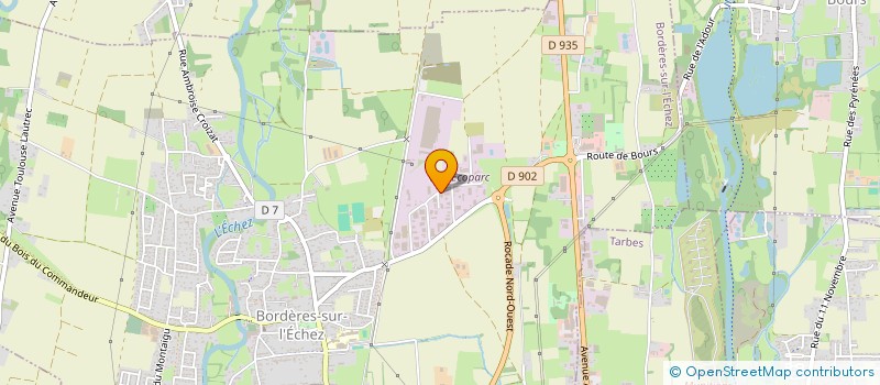 localisation de l'entreprise EMBALLAGES PYRENEENS SA à BORDERES-SUR-L'ECHEZ