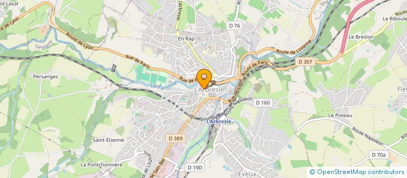 localisation de l'entreprise EMBALLOG  L'ARBRESLE