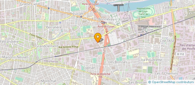 localisation de l'entreprise EMBALY à VILLEURBANNE