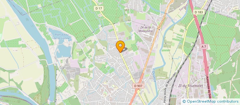 localisation de l'entreprise EMBD  SORGUES