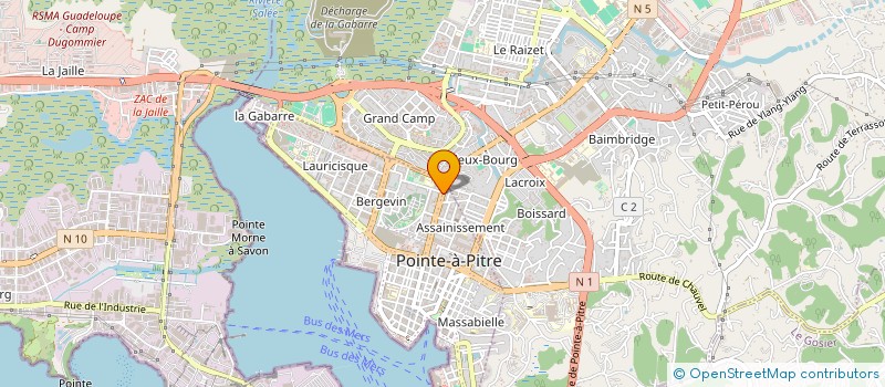 localisation de l'entreprise EMBELLEZE à POINTE A PITRE