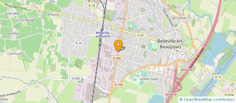localisation de l'entreprise EMBOUTEILLAGE 2000 à BELLEVILLE-EN-BEAUJOLAIS