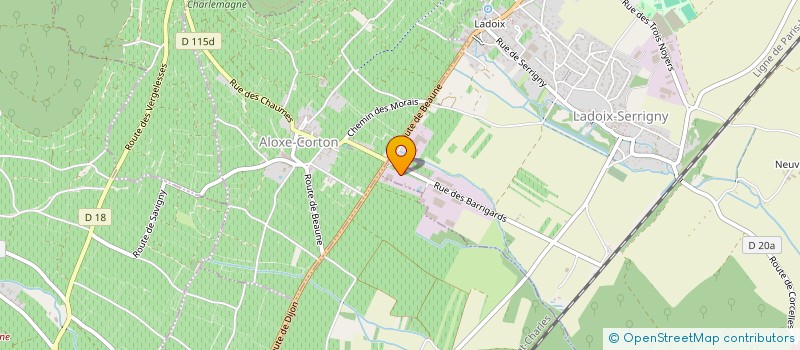 localisation de l'entreprise EMBOUTEILLAGE SERGE CHEVEAU  LADOIX-SERRIGNY