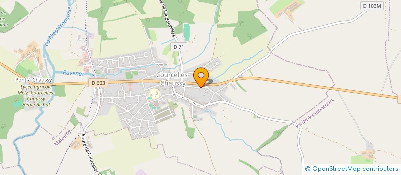 localisation de l'entreprise EMBRADIS à COURCELLES-CHAUSSY