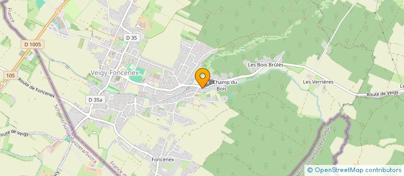 localisation de l'entreprise EMC à VEIGY-FONCENEX