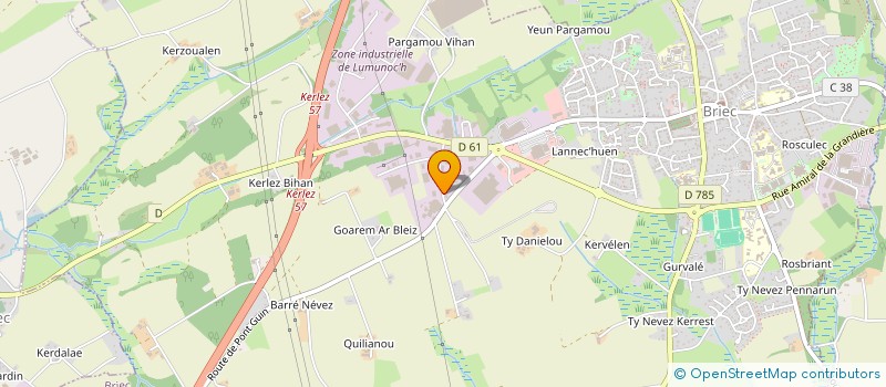 localisation de l'entreprise EMC  LANDUDAL