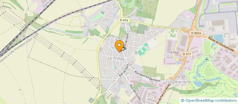 localisation de l'entreprise EMC  LE THILLAY