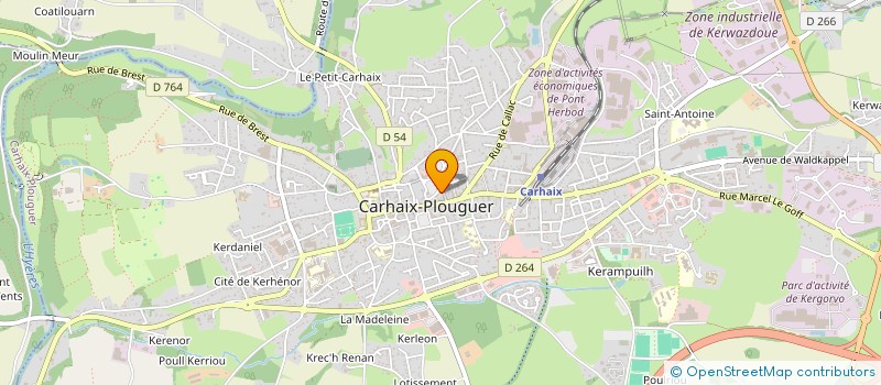 localisation de l'entreprise EMC  CARHAIX-PLOUGUER