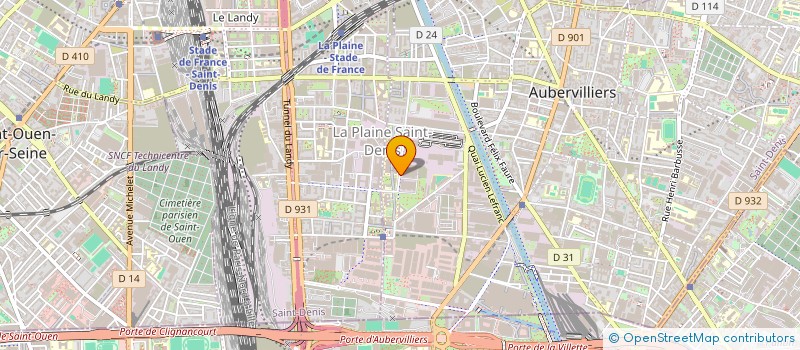 localisation de l'entreprise EMC EUROMAG COMPUTER  AUBERVILLIERS