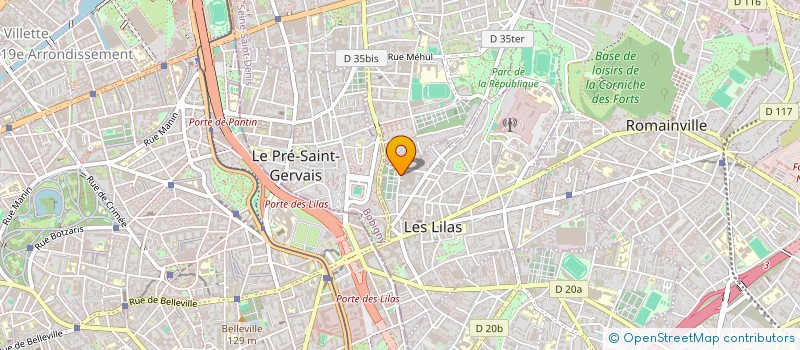 localisation de l'entreprise EMC INTEGRATION à LES LILAS