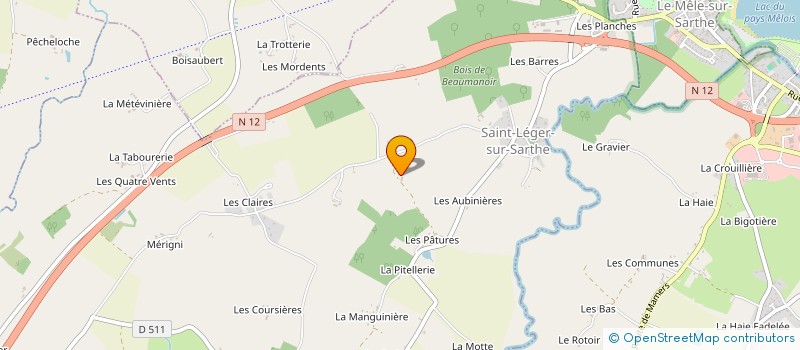 localisation de l'entreprise EMC PORTIER à SAINT-LEGER-SUR-SARTHE